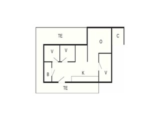 Vakantiehuis Blokhus Grondplan 4