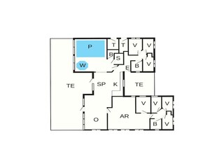 Vakantiehuis Klegod Grondplan 42