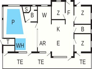 Vakantiehuis Bratten Strand Grondplan 36
