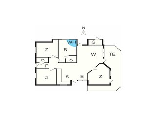 Vakantiehuis Thorsminde Grondplan 19