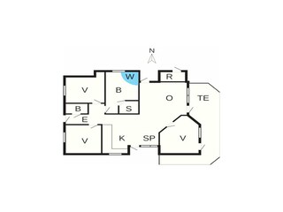 Vakantiehuis Thorsminde Grondplan 20