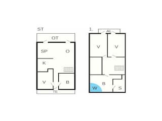 Vakantiehuis Rørvig Grondplan 52