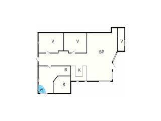 Vakantiehuis Fjellerup Strand Grondplan 2