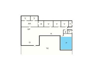 Casa de vacaciones Vejby Strand Plano de planta 77