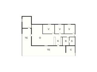 Casa de vacaciones Vejlby Plano de planta 37