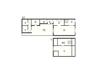 Vakantiehuis Løkken Grondplan 43