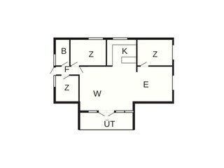Vakantiehuis Ansager Grondplan 4