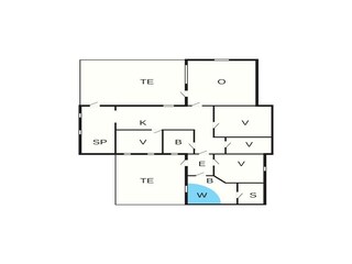 Vakantiehuis Slettestrand Grondplan 3