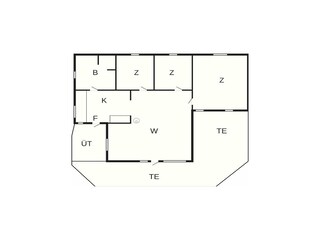 Vakantiehuis Juelsminde Grondplan 4