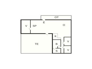 Vakantiehuis Vorupør Grondplan 28