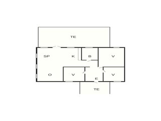 Casa de vacaciones Jondal Plano de planta 45