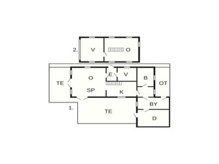 Casa per le vacanze Bedsted Pianta del piano 55