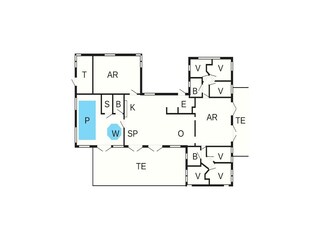 Vakantiehuis Marielyst Grondplan 55