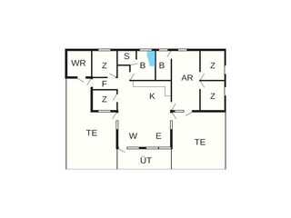 Vakantiehuis Hirtshals Grondplan 2