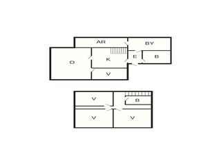 Vakantiehuis Thyborøn Grondplan 34