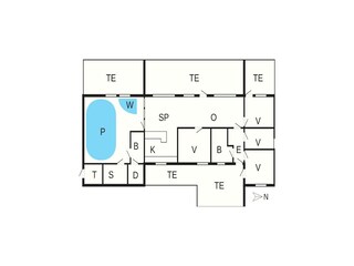 Vakantiehuis Blokhus Grondplan 31