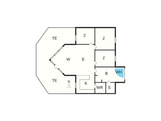 Vakantiehuis Rødby Grondplan 53