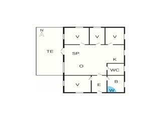 Vakantiehuis Frøstrup Grondplan 36