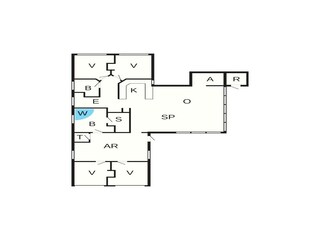 Casa de vacaciones Løkken Plano de planta 43