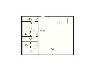 Vakantiehuis Hvalpsund Grondplan 5
