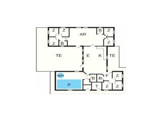 Vakantiehuis Grenaa Grondplan 4