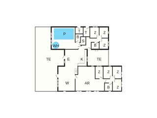 Vakantiehuis Grenaa Grondplan 36