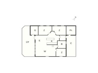 Vakantiehuis Sjølund Grondplan 2