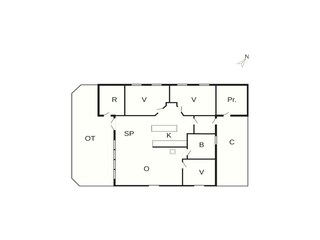 Vakantiehuis Sjølund Grondplan 3