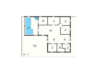 Vakantiehuis Handbjerg Grondplan 32