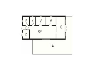 Vakantiehuis Hasle Grondplan 23