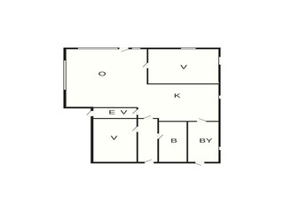 Vakantiehuis Sæby Grondplan 6