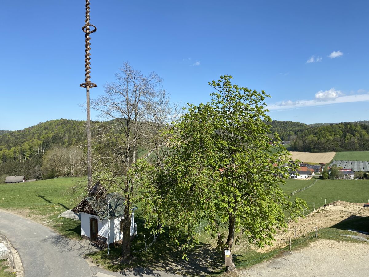 Unsere Dorfkapelle mit Maibaum