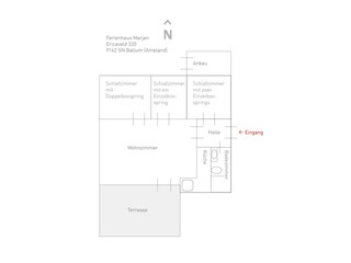 Casa per le vacanze Ballum Pianta del piano 17