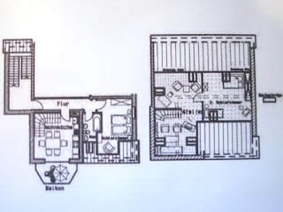 Grundriss unserer Maisonette-Wohnung