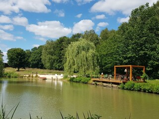 Seeterrasse und Strand