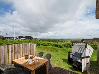 Ferienwohnung Wattnest, Wattblick mit Strandkorb, Rantum, Sylt