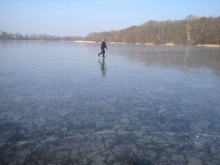 ice skating at the lake