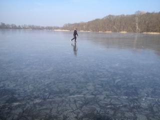 Schlittschuh laufen am Caputher See