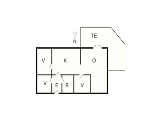 Vakantiehuis Dannemare Grondplan 2