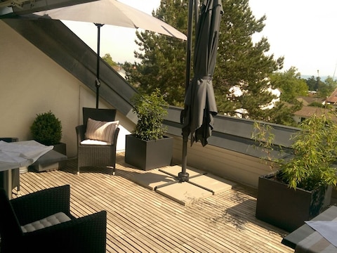 Holiday apartment Rooftop studio with open fireplace