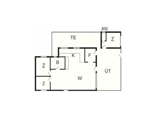 Vakantiehuis Hals Grondplan 32