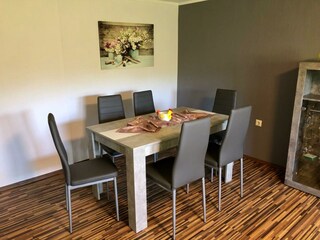 Essbereich im Wohnraum