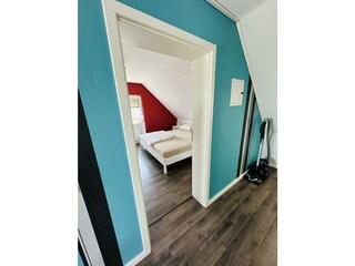 Blick ins Schlafzimmer