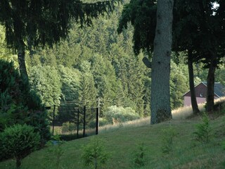 Blick vom oberen Garten ins Tal