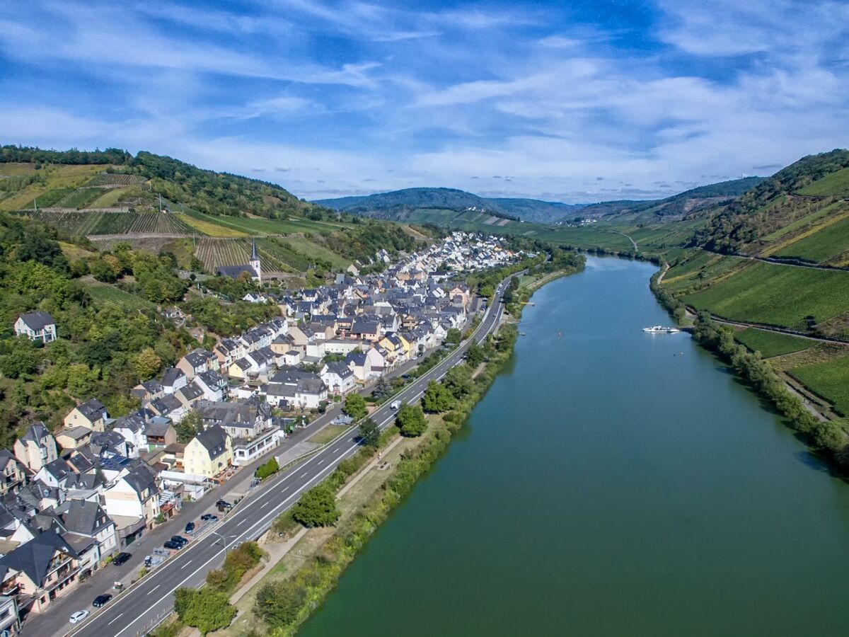 Briedel und die Mosel aus der Vogelperspektive