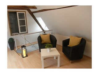 Sitzgelegenheit im Dachgeschoss