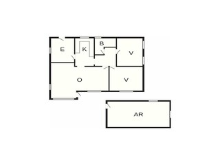Vakantiehuis Thyborøn Grondplan 34