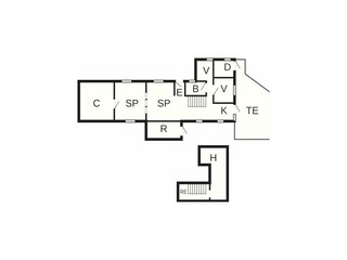 Vakantiehuis Ertebølle Grondplan 41