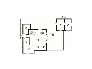 Vakantiehuis Jerup Grondplan 36