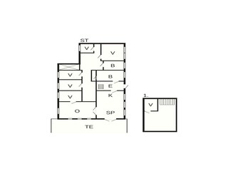Maison de vacances Vorupør Plan d'étage 40